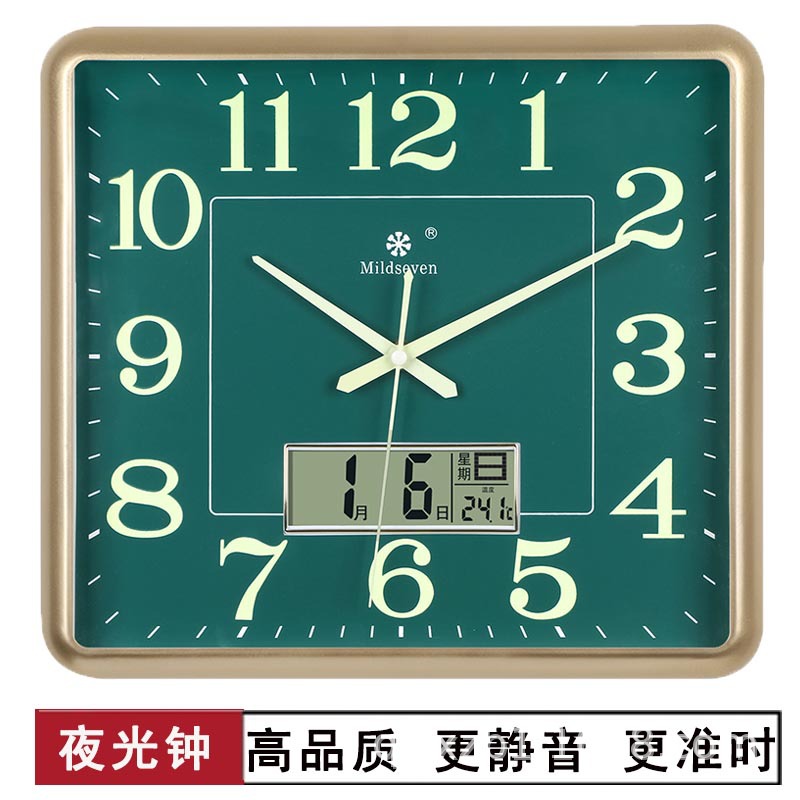 Wholesale Clocks Living Room Bedroom Silent Wall Clock Electronic Quartz Wall Clock Home Timer Fashion Simple