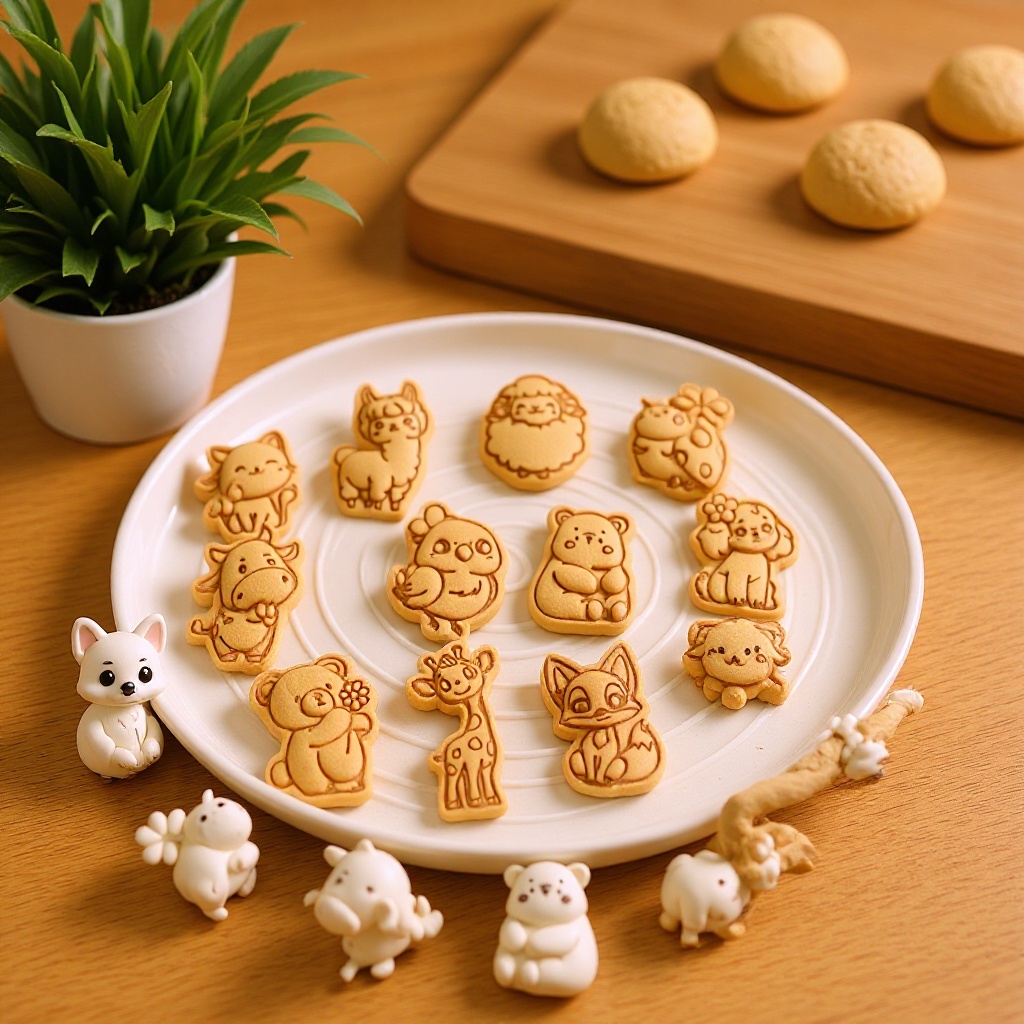 Molde de galletas con tema de animales para hornear fiesta molde de fondant de bricolaje molde de corte de galletas de glaseado de prensa tridimensional 3D