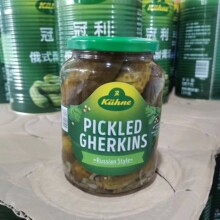 冠利酸青瓜俄式酸黄瓜670g腌制酸青瓜汉堡三明治西餐开胃小菜酱菜