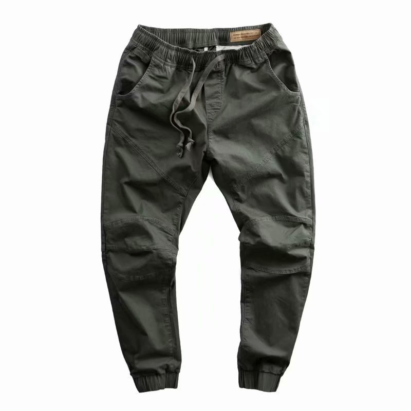 Estilo coreano de color sólido overoles marca de moda para hombres pantalones de protección laboral atados al tobillo primavera y otoño pantalones casuales sueltos para hombres entrega de una pieza