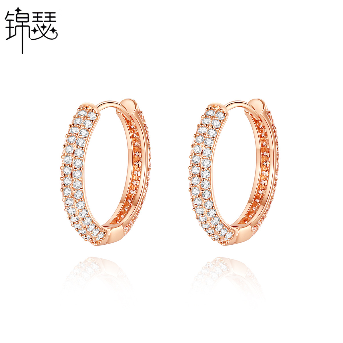 Fashionable universal copper earrings