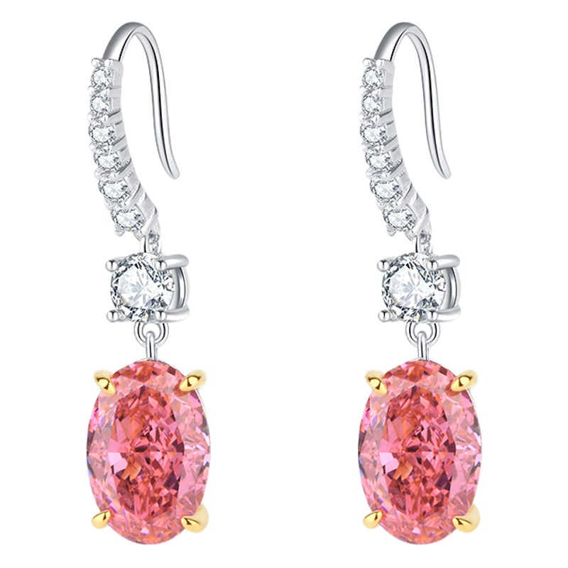 Zhuang Sheng joyería S925 plata de alto carbono diamante paparazha flash hielo corte huevo paloma traje 13*1812*16