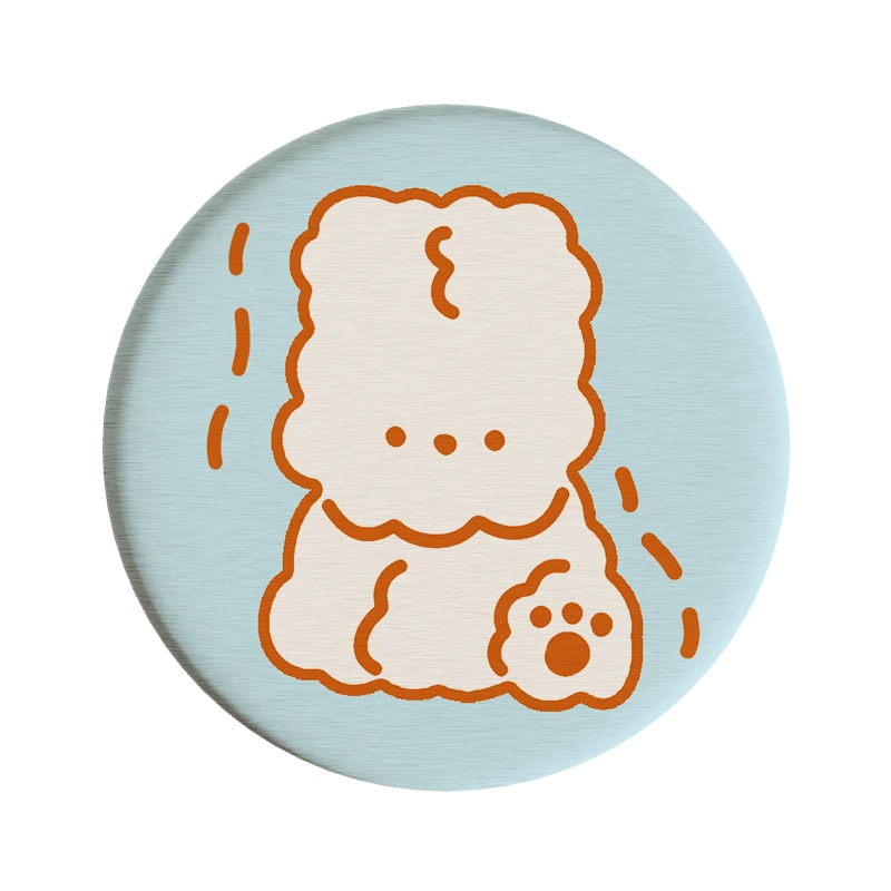 Posavasos de café de oficina de dibujos animados, posavasos de escritorio, posavasos de agua redondos, almohadillas absorbentes de agua de barro de diatomeas, encimera de secado rápido