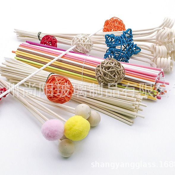 玻璃香薰瓶配件藤条配件干花藤球家用香水瓶装饰欧式家居摆件