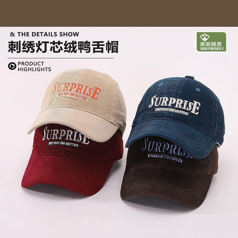 Sombreros infantiles primavera y otoño bambú de vello gorra de lengua de pato para niños invierno a prueba de viento caliente gorra de béisbol retro de niñas