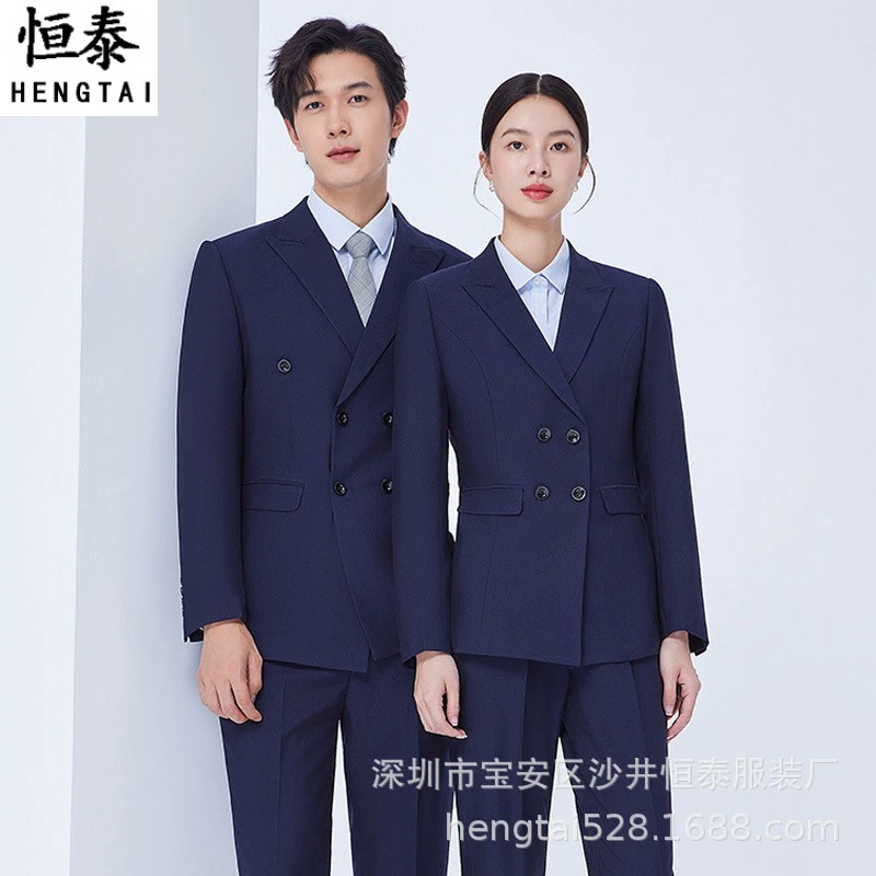 Blue classic suit jacket for men and women for work