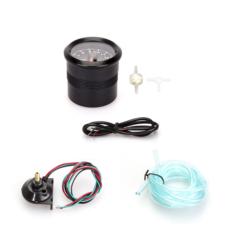 52mm Car Restoration Instrument 12V Colorful Pointer Turbocharger Gauge Psi Car Racing Gauge