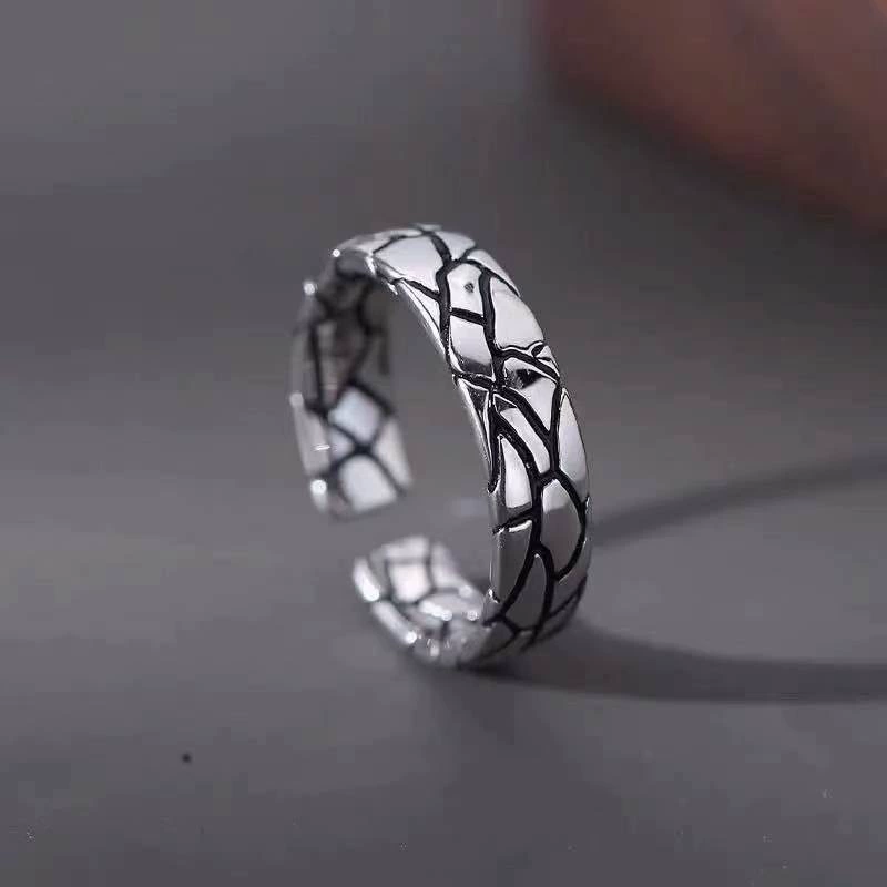 Men's retro ring hip-hop style, silver 925 sample