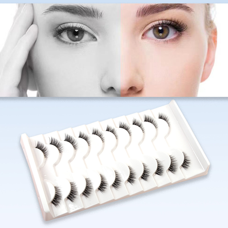 European and American Middle East cross-border half-section cat eye transparent stem false eyelashes eye tail pull long half-eye natural thick eyelashes European and American Middle East cross-border half-section cat eye transparent stem false eyelashes eye tail pull long half-eye natural thick eyelashes