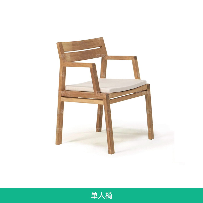 Mesas y sillas de exterior para ocio al aire libre, conjuntos de madera de teca para exteriores, muebles de madera maciza para patio, villa, jardín, terraza y solárium.