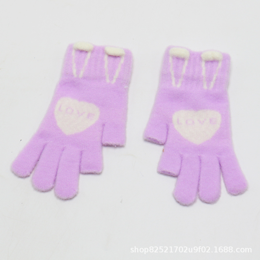 Children's gloves, cute keep warm ring for princess