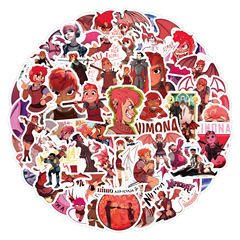 60張怪物少女尼莫娜Nimona塗鴉貼紙汽車行李箱水杯筆記本貼紙批發