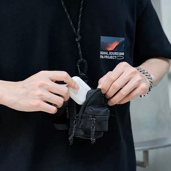 Backpack Bag Vice Earphone Bag Card Bag New Small Lightweight Key Mini Pendant Coin Purse Storage Bag Men's Hanging Bag