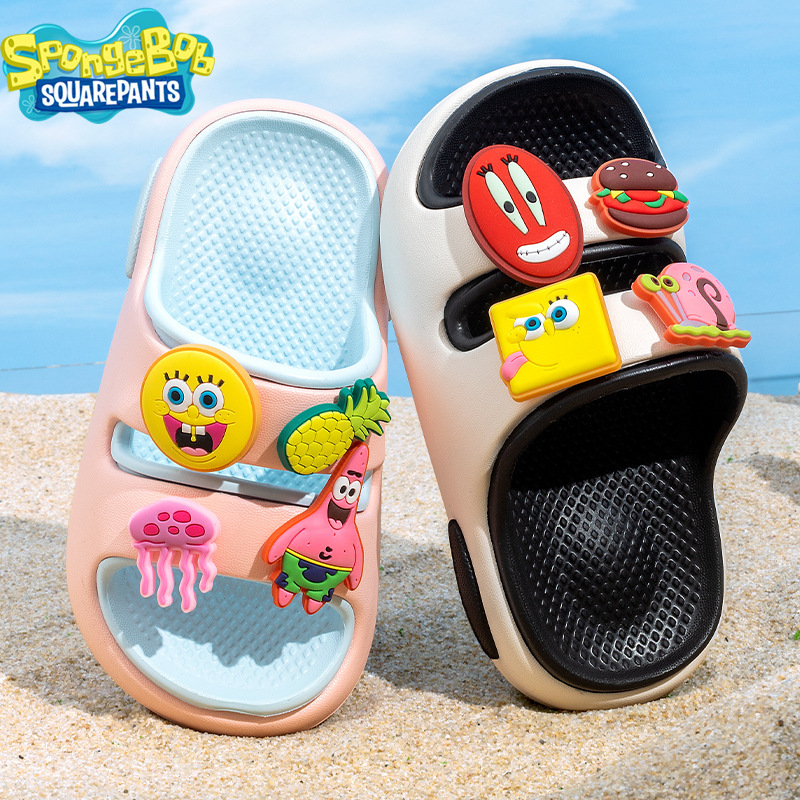Spongebob Squarepants Kidsren's Slippers for Boys Summer Outdoor Wear Non-Slip Home Indoor Slippers for Middle-Aged and Little Girls