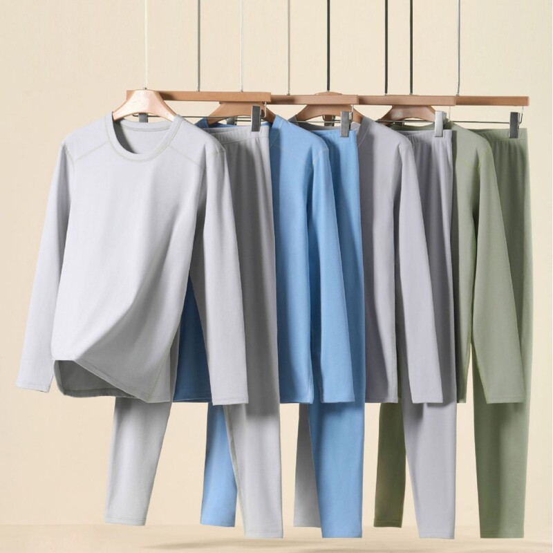 10A Antibacterial Youth Thermal Underwear Set Thin Autumn Clothes and Pants for Boys Base Layer Underwear for Middle School Students