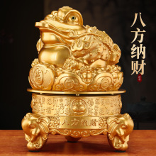 金蟾摆件招财三足蟾蜍金蝉公司办公室开业乔迁礼物收银台装饰品