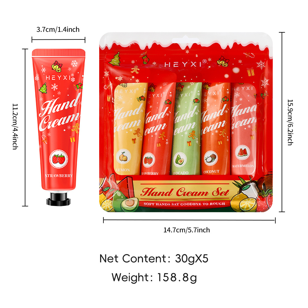 Expansión transfronteriza HEYXI Han-Chao set de crema de manos hidratante de Navidad, crema de manos de comercio exterior