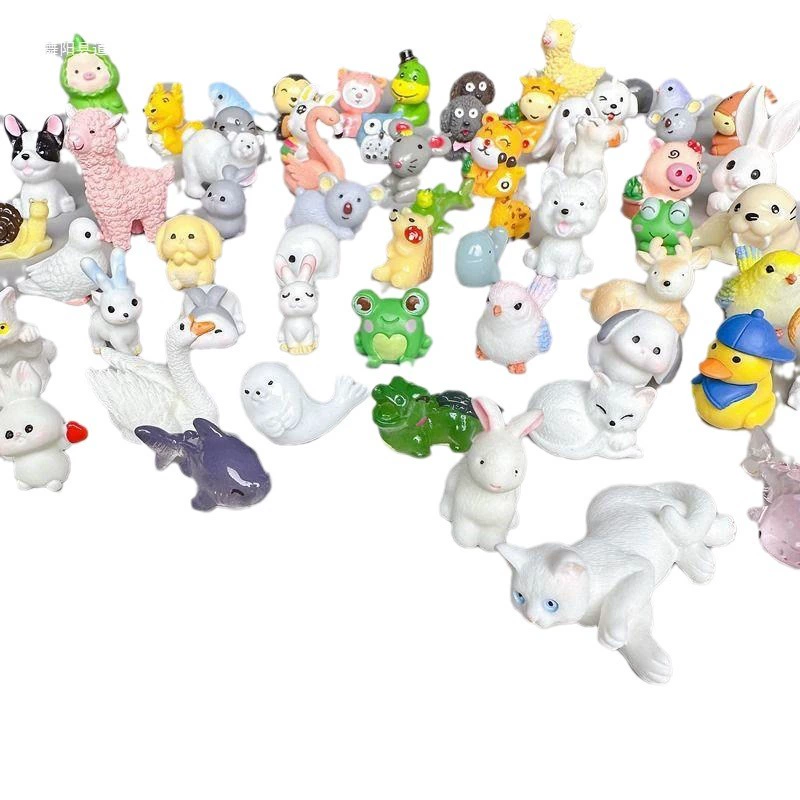 Cute toy, realistic pack, small cartoon rabbit, kitten