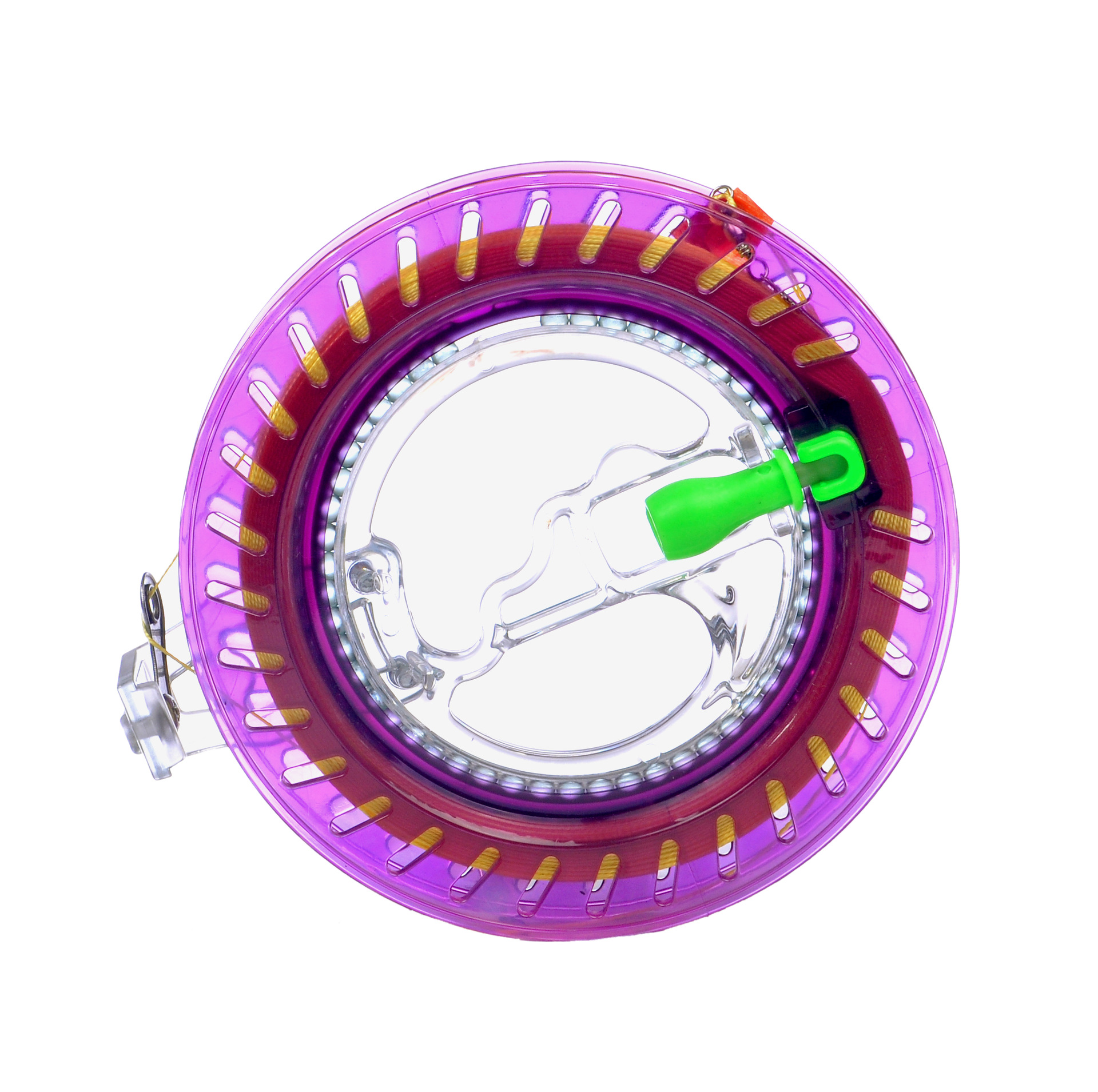 Carrete de cometa con línea al por mayor rueda azul de mano rodamiento de bolas de cristal rueda silenciosa fabricante de equipos de vuelo en stock