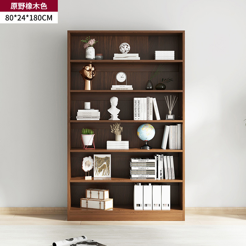 Estantería de piso de almacenamiento de rack sala de estar simple pared estantería dormitorio lectura rack multi-capa de almacenamiento a cuadros armario