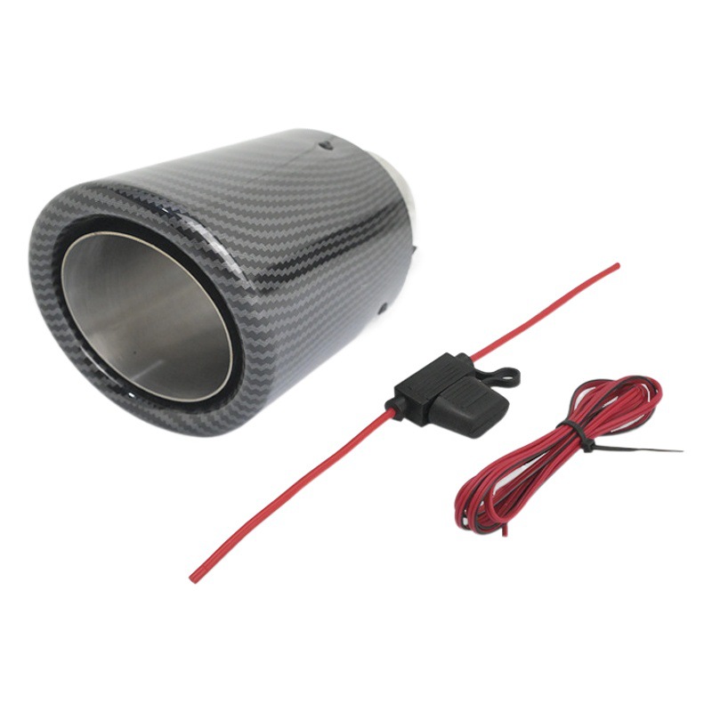 Modificación del coche fibra de carbono luminosa cola garganta Escorpio tubo de escape silenciador LED luz colorida boquilla de cola de acero inoxidable