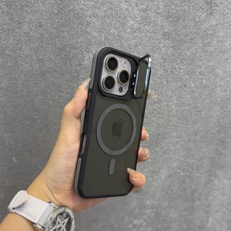 镜头支架手机壳适用苹果17promax磁吸iPhone15高级感透明简约1314|undefined