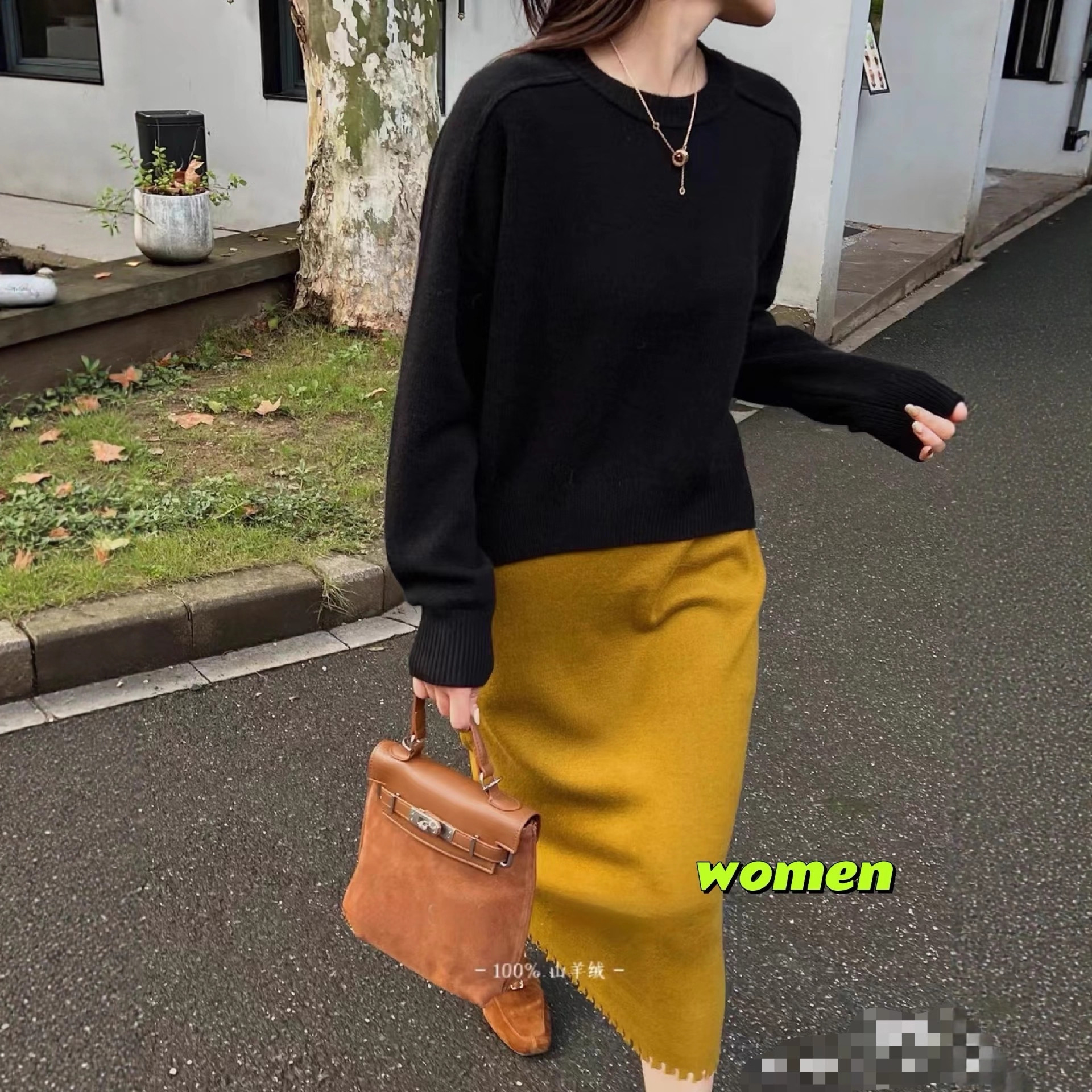 换购 意法 15%超细羊毛 针织半身裙23257