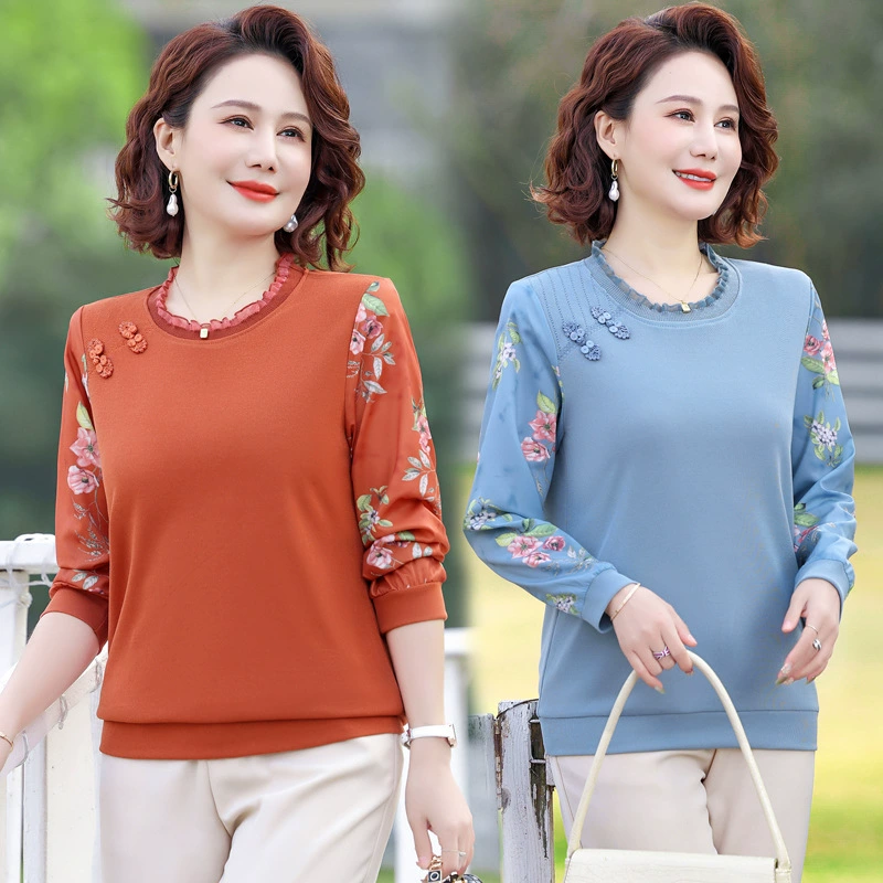 Весенняя и осенняя нижняя рубашка новая женская цветочная рубашка с длинными рукавами