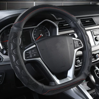 Universal Steering Wheel Cover Cross-Border, Steering wheel cover - classic-black-d-type-conventional