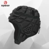 Protective barrier, black helmet