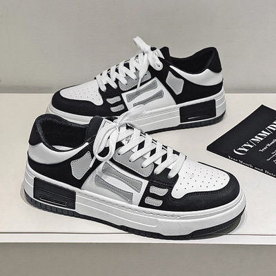2022新款板鞋男士平底潮鞋學生休閑森系原宿ulzzang男鞋潮流shoes