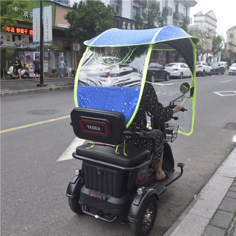 New model electric tricycle rain canopy, dual-purpose sun and wind shield, electric vehicle sunshade and rainproof umbrella
