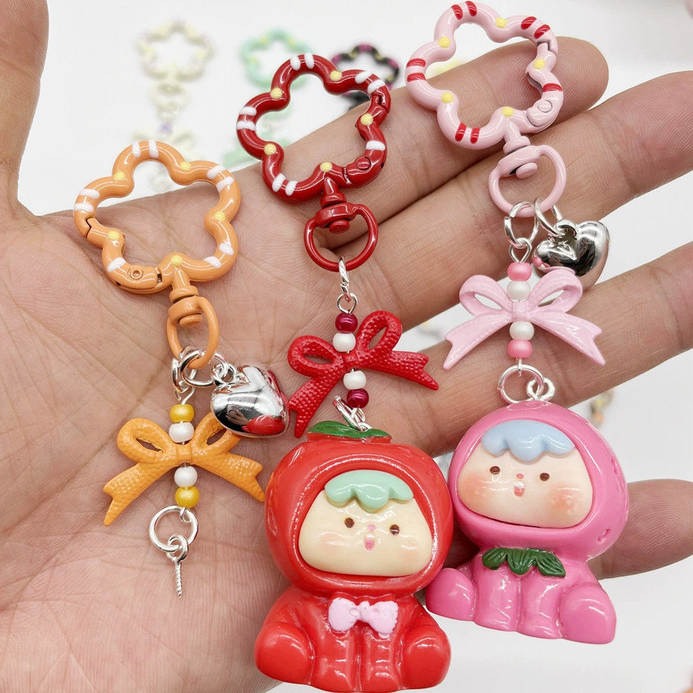 Universal keychain flower-shaped, accessories, flowered, DIY