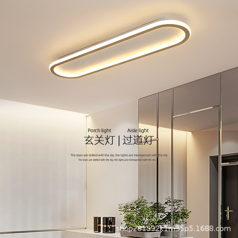 Long LED ceiling light aisle corridor balcony hallway cloakroom home simple modern Net red light luxury lamps Long LED ceiling light aisle corridor balcony hallway cloakroom home simple modern Net red light luxury lamps