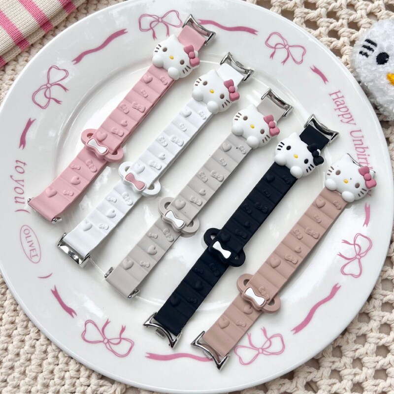 Xiaomi 10/9/8 Stereo Cat Watch Strap Suitable for Fit3 Huawei 10/9/8 Watch Wrist Strap Huawei Gt5/4 Watch Strap