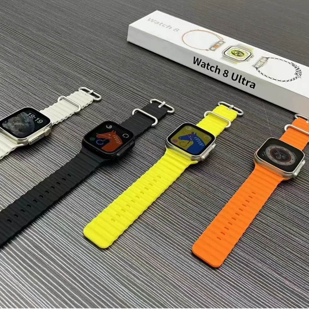 适用苹果运动智能手表华强北S8s9智能手表硅胶碗带运动款防水表带