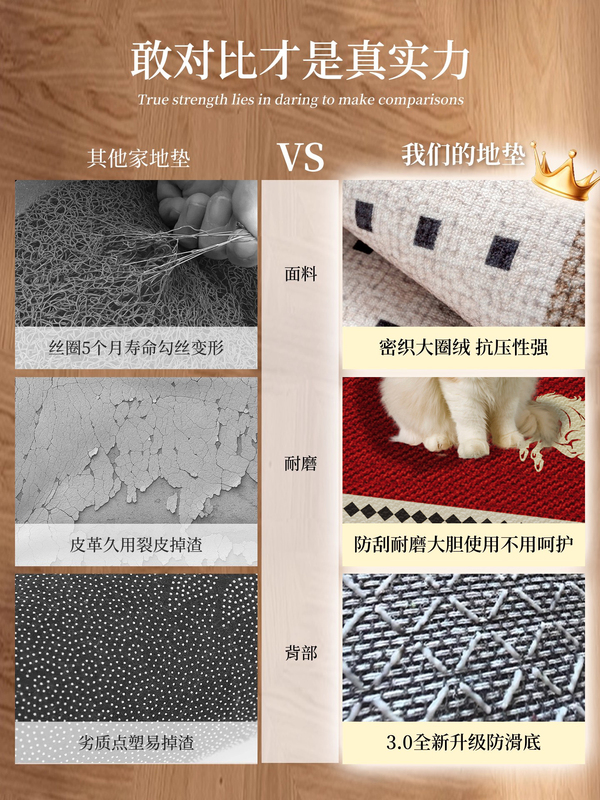 ♔ Red Entrance Floor Mat for the Front Door, Non-Slip Doormat for the Foyer, Household Use, Housewarming Celebration, Dust Removal Mat