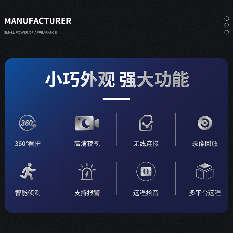 360度hd夜視YCC365 Plus監視カメラwifi超清カメラ家庭用遠隔パノラマ
