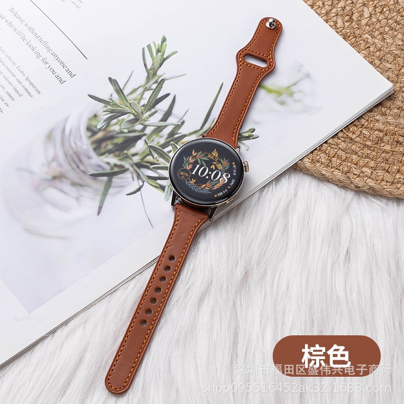 For Samsung 20/22M Strap Huawei FIT2/3 gt3 Watch Women's Small Man Waist Thin Anti-buckle Wristband Tide