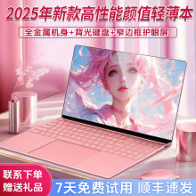2025四核时尚粉红色金属手提电脑14英寸商务办公笔记本电脑轻薄本