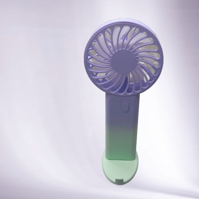 ミニグラデーションハンドヘルドファン怠惰な充電サイレント電動小型ファンクリエイティブ学生 USB 小型扇風機|undefined