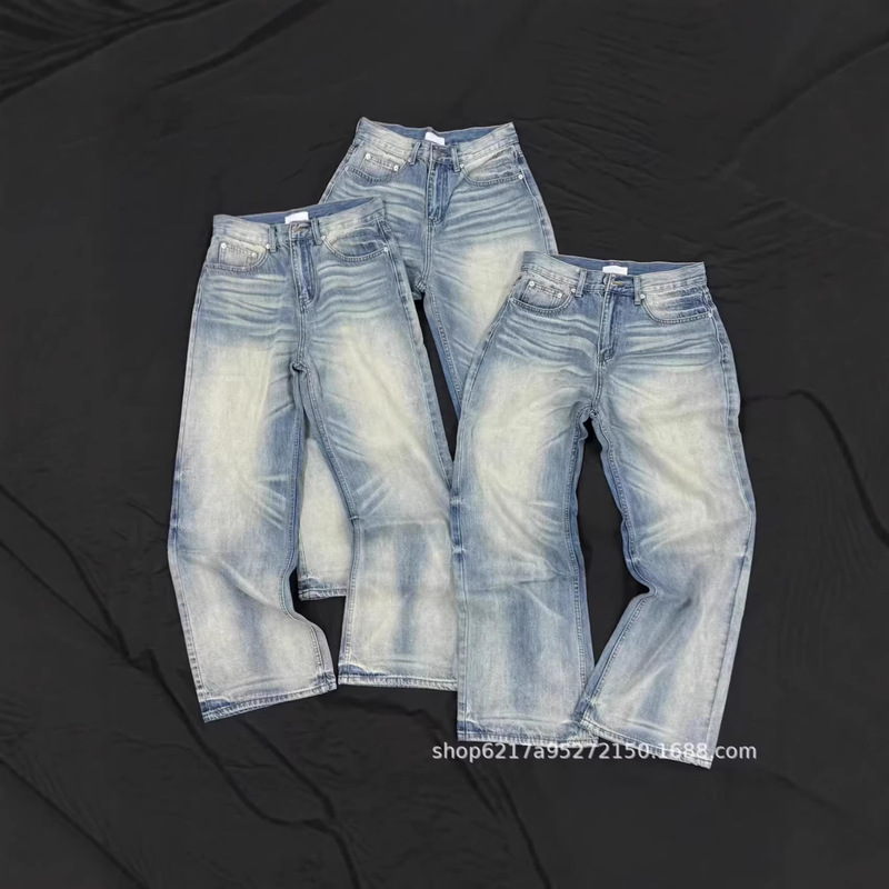 High-End Denim Jeans Factory Source, Same Source as the King of Jeans Series, Men's Straight-Leg Denim Pants, Big-Name Denim