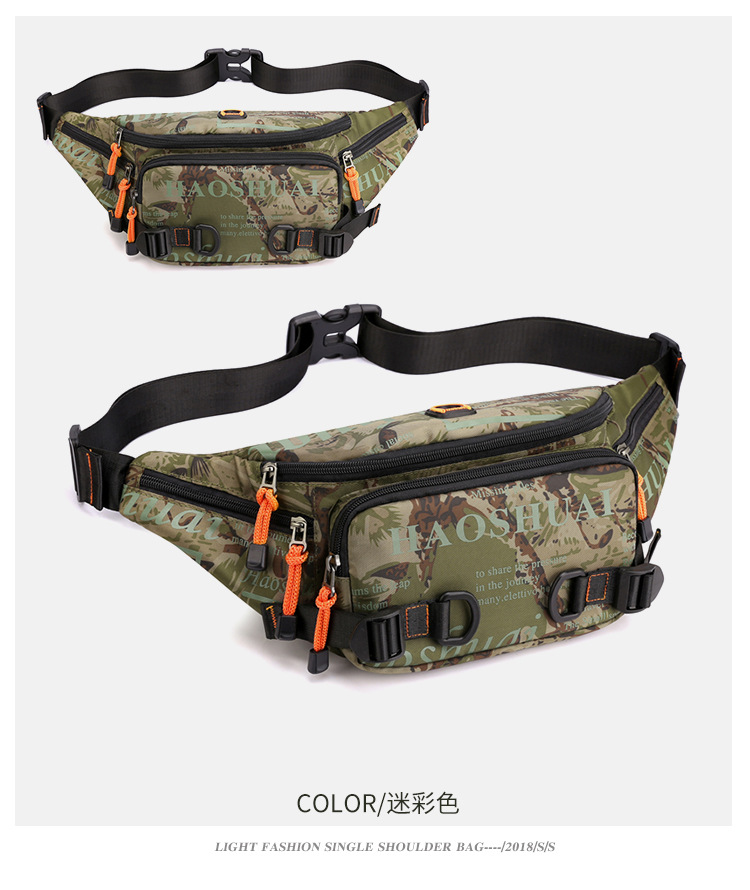 This men's waist bag is a small, lightweight, Instags-style Korean-style chest bag, a versatile and fashionable hip-hop single-shoulder crossbody small bag undefined