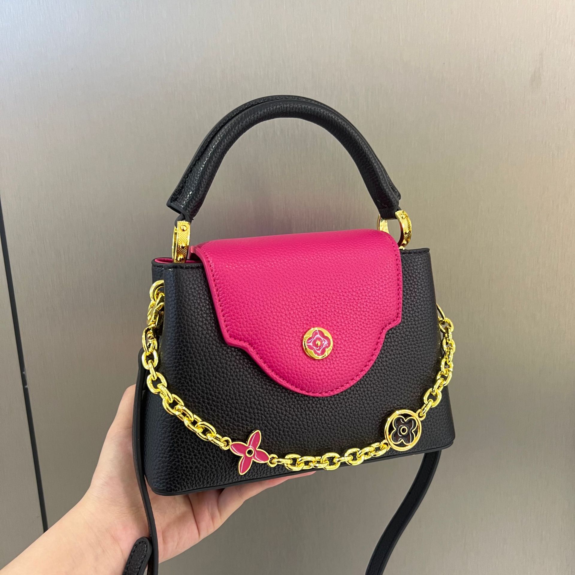 Bolsos de mujer Bolsos de mujer con estampado de mujer 2025 nuevo Himalaya V bolso de mensajero de un solo hombro de lujo ligero