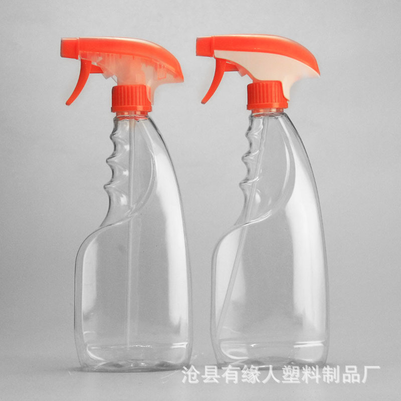 500ml手枪式喷瓶 pet透明式清洁剂喷壶 500毫升油烟净喷壶喷雾瓶