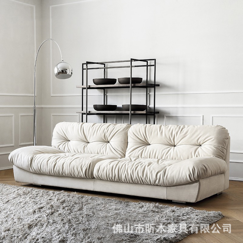 Baxter Cloud Sofa Cream Style Living Room Designer In-line Fabric Vintage milano Sofa White