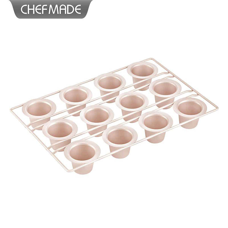 Learning Kitchen Household Cake Mold Baking Mold for Oven Golden Deep 12 Connecting Rack Non-stick Baking Crisp Mold Non-stick