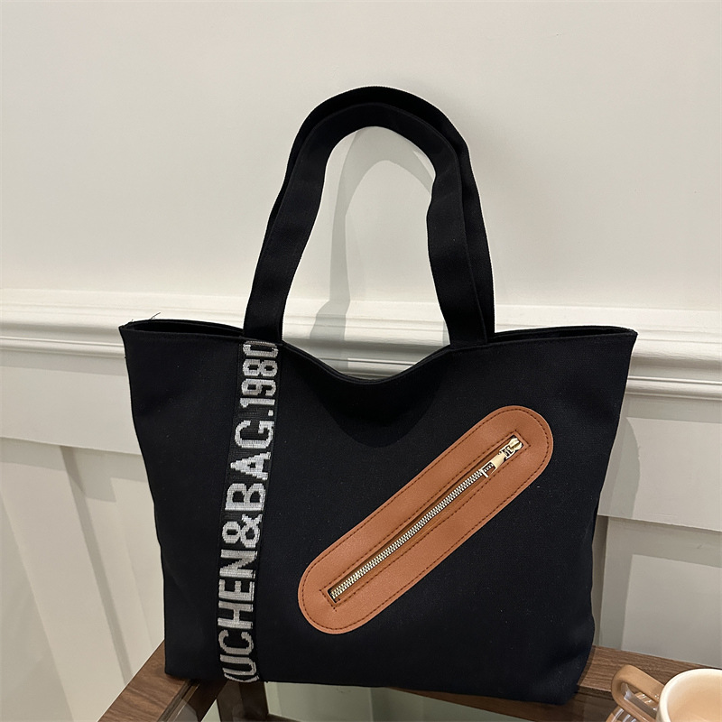 Bolsa de lona para mujeres 2024 invierno nueva moda de gran capacidad de hombro brazo bolso de mano de viaje ocio bolso de mano
