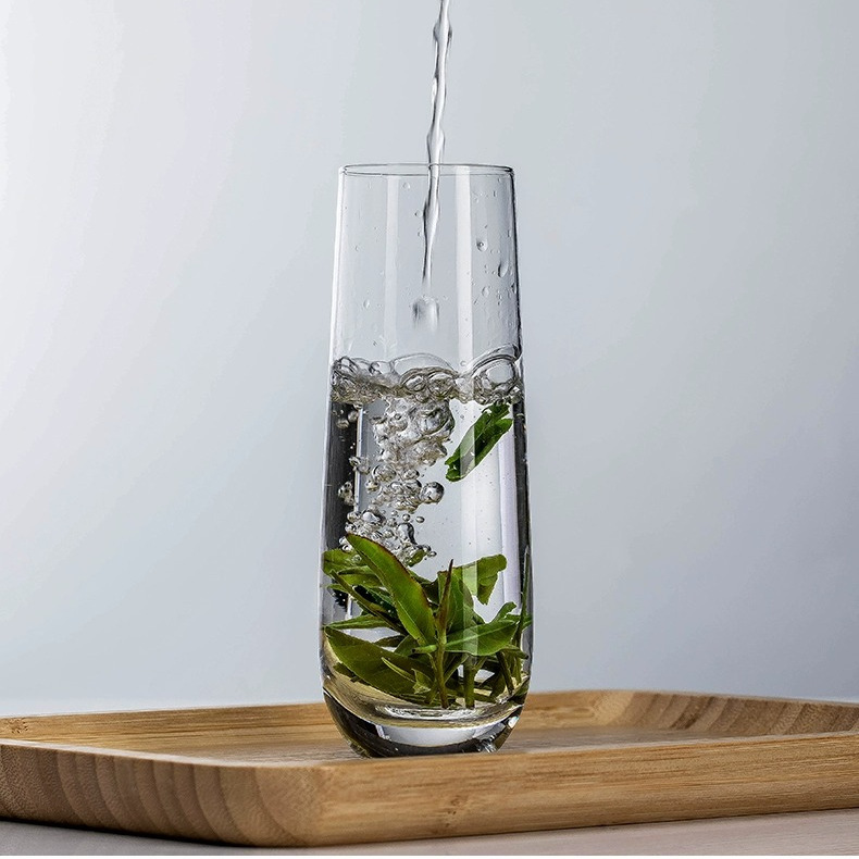 INS Transparent High Household Heat-Resistant Water Cup Crystal Glass Tea Cup Filter Cup Special Glass for Green Tea