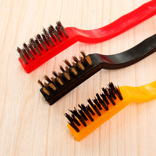 Original manufacturer wholesale gas stove cleaning brush kitchen oil stain copper wire stainless steel stove nylon steel wire set brush